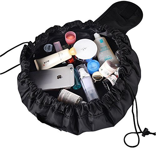 Efforty Reise Kulturtasche Kosmetiktasche Wasserdichte Kosmetikbeutel Kordelzug Make up Kulturtasche Multifunktion Groß Kapazität Faul Makeup Toilettenartikel Bag