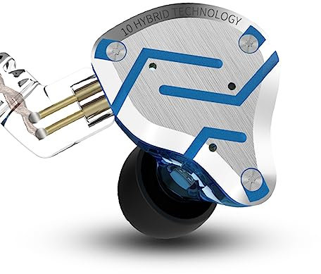 Yinyoo KZ ZS10 Pro IEM Cuffie Hifi Cablate 4BA+1DD In-Ear, Earbuds Gaming con Piastre in Lega d'Alluminio, Monitor In-Ear Auricolari con 3.5mm 2Pin Cavo e 4 Paia di Cuscinetti