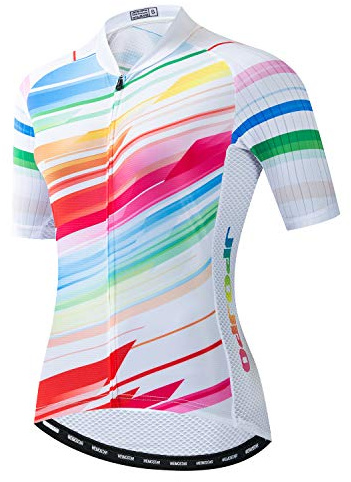 Radtrikot für Damen, kurzärmelig, für Jugendliche, Mädchen, Bunt, Groß