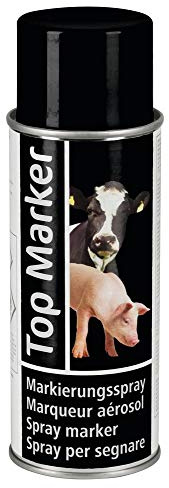 Kerbl Viehzeichenspray | 500 ml, Schwarz, farbintensives und schnell trocknendes Markierungsspray für Rinder, Schweine und Ziegen