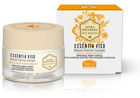 Helan, Linea Dolcezza, Essentia Viso, Crema, Idratante, Nutriente, Antirughe, 50 mL