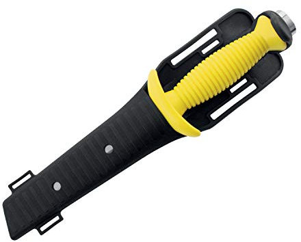 SEAC Cosmos Coltello Subacqueo per Immersioni, Acciaio Inox, 14.8 cm, Unisex Adulto, Giallo, Taglia Unica