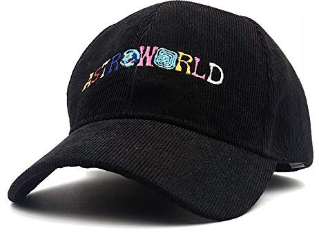 LIMILI Cap Cord Stickerei Frauen Männer Baseball Caps-schwarz