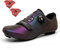 Cycling Shoes for Mens Womens Indoor Peloton Road Bike Shoes Included Cleats Clip Compatible Look Delta and SPD Lock Pedal Colorful Purple Size UK 5