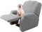 Lydevo Stretchhusse für Relaxsessel Stretch Sesselbezug Relaxsessel Sesselschoner für Relaxsessel 4-Teilig Set mit Seitentasche rutschfest Waschbar Recliner Cover,Hellgrau