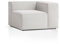 Traumnacht Genua Modular Sofa, individuell kombinierbare Wohnlandschaft, Sitzelement mit Armteil, rechts - strapazierfähiges Möbelgewebe, produziert nach deutschem Qualitätsstandard, weiß