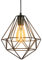 iDEGU Retro Hängelampe Vintage Lampe im Industrie Design Käfigform Lampenschirm aus Metall E27 Pendelleuchte Schwarz Hängeleuchte für Esszimmer Küche Schlafzimmer Wohnzimmer Esszimmer (25cm)