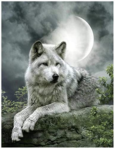 Amdieu 2000 Teile Erwachsener weißer Wolf, jedes Teil zusammen