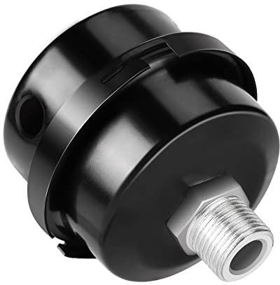 Air Compressor Muffler Air Filter Compressor 16mm/ 0.63inchThread, for Oil-Less air Compressor Intake Filter Silencer Metal Compressor Accessories