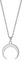 Damen Halskette mit Sichel Mond Anhänger in 925 Sterling Silber 42 cm +3 cm Verlängerung, Frauen Schmuck (Silber)