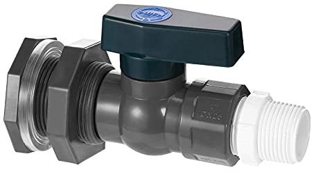 BestAlice PVC Regenfass Umsteller Kit, 1 Zoll Garten Wasserhahn Anschluss PVC Regenfass Ventil, Regenfass Zapfen Kit mit Schottkopf-Anschlussadapter