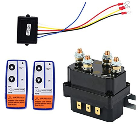 RANRAO Treuil électrique sans fil, télécommande sans fil, 12 V 250 A, pour treuil moteur, ouvre-portail, contrôleur à distance pour 5000-7000lb 4WD ATV UTV SUV