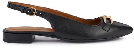 Geox Women's D Charyssa Ballet Flat, Black, 6 UK