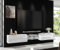Furneo Art 02 – White Floating TV Cabinet Wall Unit, 230 cm, High Gloss & Matt Finish, White LED Lights