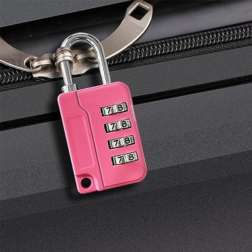Vorhängeschloss mit 4-stelliger Zahlenkombination – zurücksetzbares Mitarbeiter-Spind, Reisekoffer, Zahlenschloss für Fitnessstudio, Schule, Spind, Fahrrad, Reißverschluss, Outdoor, wasserdicht,