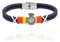 Pulsera Acero Inoxidable rodiado colección ALBERO POLICÍA NACIONAL bandera España cuerda doble azul
