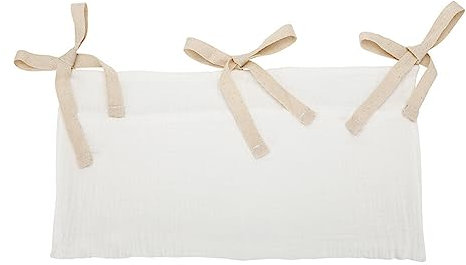 Babybett Organizer - Kinderzimmer Hängender Bett Organizer Mit 2 Taschen, Betttasche Spielzeugtasche Aufbewahrungstaschen für Windeln Kleidung Spielzeug