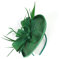 PJQUEKAIPJ Fascinator-Hut für Damen, Sinamay-Feder, Teeparty, Pillbox, Blume, Derby, grün, Size fits all