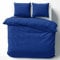 Cotton Castle Bettwäsche Bettgarnitur Bettbezug 100% Baumwolle 135x200 155x220 200x200 200x220, Farbe:Dunkelblau, Größe:200 x 200 cm