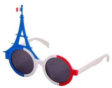 LES COTILLONS D'ALSACE Brille Blau Weiß Rot | Verkleidung Fans Frankreich | Tricolor Tour | Fußball Rugby 2024 | Nationalfeiertag 14. Juli