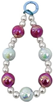 Rufevee Niedliche Handy-Riemen Charme für Telefon-Armband Lanyard-Perlen-Handseil Kawaii Schlüssel bund Handy-Armband Mode-Anhänger