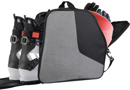 Skischuhtasche - Snowboardschuhtasche, Skitasche mit Schuhfach - Reiseschuhtasche für Skihelme, Brillen, Handschuhe, Skibekleidun und Schuhaufbewahrun, Skitaschen und Schuhtaschen mit rutschfestem