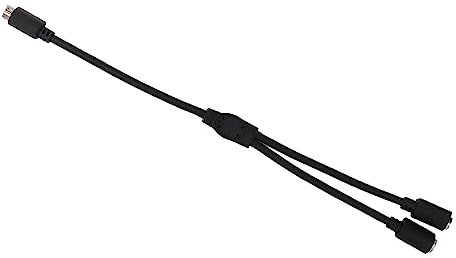 Denash Câble MINI DIN 6 Broches vers 2 Câbles MINI DIN 6 Broches, Câble Adaptateur MINI DIN 6 Broches Mâle vers Femelle Antidéflagrant Plug and Play Flexible pour Appareil Numérique