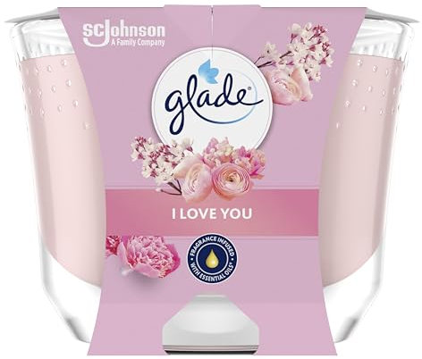 Glade Duft-Kerze im Glas, Von Herzen, 4er Pack (4 x 204 g), bis zu 30 Stunden Brenndauer pro Kerze