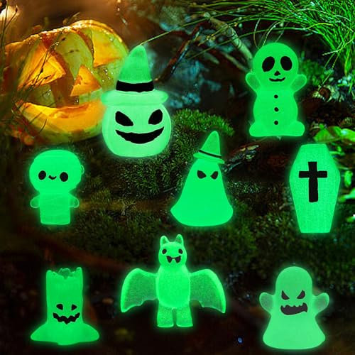 Figuras En Miniatura Fantasmas Halloween Funmo 8 Unids Muñeca De Halloween Elfos Luminosos Adornos De Halloween Miniaturas De Jardinería Elfos En Luminoso Figura para Casa Jardín Decoración De Maceta