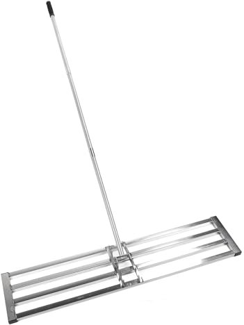 Outil de Nivellement de Pelouse en Acier Inoxydable, Râteau de Nivellement de Pelouse Portable de 47,2 X 10,2 Pouces pour Ferme de Jardin d'arrière-Cour