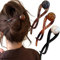 RYMAUP 3 Stück Elegante französische Haarnadel mit Perlen, Bananenspange, Haarklammern, French Twist Haarspange, Bananenhaarspangen für Frauen, Haarspangen