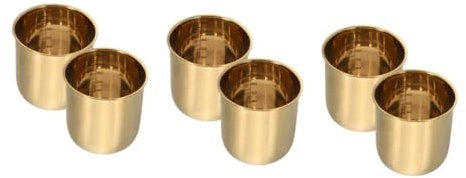 Cabilock 3 Juegos Taza Para Sacar Arroz De Acero Inoxidable Medida De La Olla Arrocera Taza Medidora De Arroz Para Olla Arrocera Vaso Medidor Sin Escala Tazas De Arroz Golden 2 Piezas * 3