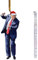 Präsident Weihnachtsschmuck 2024, Präsident Tanzender Ornament, 3er Set, Weihnachtspräsident 2024 Ornament Acryl 2D Weihnachtsbaumschmuck, Präsident Merchandise Xmas Geschenke für Fans
