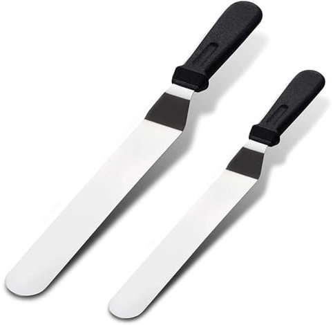 2 Stück Winkelpalette, Winkelpalette Torte, Edelstahl Streichpalette Winkelpalette Klein, Professionellen Palette Backen für Dekorieren von Kuchen Gebäck und Backen Tortenspachtel