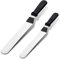 Lot de 2 spatules d'angle en acier inoxydable - Petite palette professionnelle pour décoration de gâteaux, pâtisseries et pâtisseries