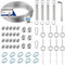 Angooni 58 pcs Stahlseil Kit, 30 m Edelstahl Drahtseil 3 mm