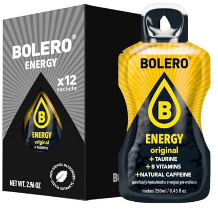 Bolero Energy Original 7 g x 12 Beutel | Sugar-Free Powder Drink | Vegan & Gluten-Free | For Active Lifestyles