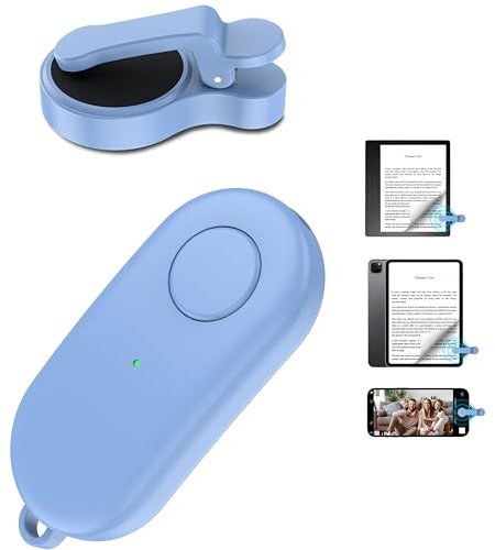 Remote Control Page Turner for Kindle Paperwhite Oasis Kobo eReaders,Kindle Clicker Page Turner Accessories for iPhone,iPad, Android Tablets Reading Novels,Video Record&Shutter Selfie (Blue)