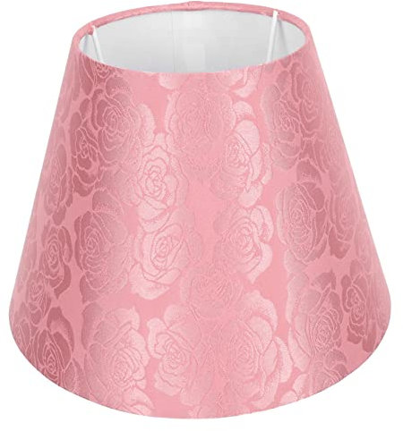 VILLCASE Pantalla De Lámpara Bordada Pantalla De Lámpara Rectangular Pantalla De Lámpara Para El Hogar Sombra De Lámpara De Tela Floral Escritorio Cubierta De Lámpara De Tela Rosa Planchar