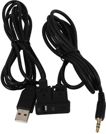 Luxshiny USB Einbauverlängerung Auto Mit 3,5-mm Aux Buchse USB Panel Montagekabel Bündige Halterung Für Fahrzeug Audioanschluss