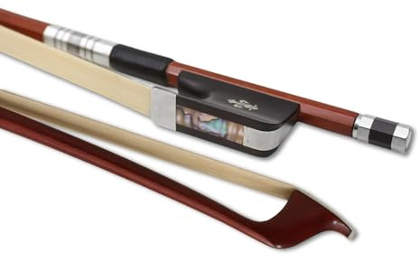 YoungMonic 3/4 Upright Double Bass Bow for String Bass Bows Germany French style Natual Mongolia bow hair ebony frog pearl inlay
