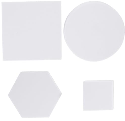 Generisch 4 Stück Geometrische Schaumstoff Würfel Foto Requisiten Weiß Verschiedene Größen Leicht und Tragbar für Schmuck und Kosmetikfotografie