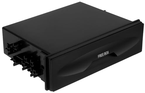 HIAKDOFT Aufbewahrungsbox Auto für Autoradio und CD Player Universelle Armaturenbrett Halterung aus Robustem Kunststoff mit Fach zur Kleinteile Aufbewahrung