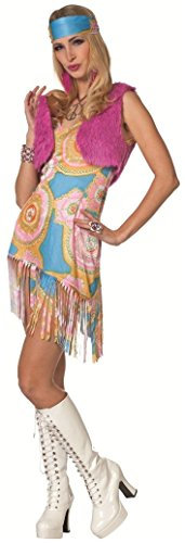 narrenkiste W6415-38 Hippie Kleid mit Weste und Kopftuch Gr.38