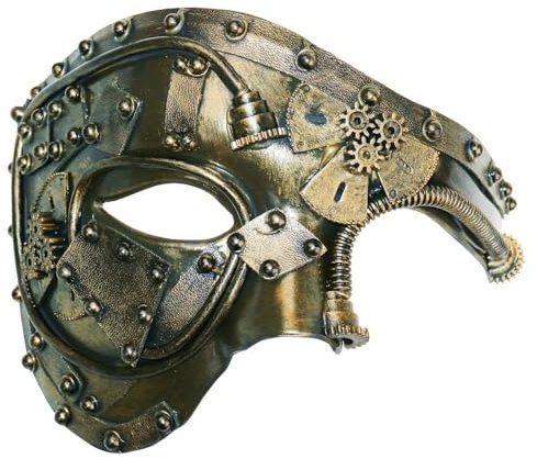 Coddsmz Mascarade Masque Steampunk Phantom de l'Opéra Masque de fête vénitien mécanique