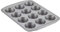 Circulon Backform für 12 Muffins, antihaftbeschichtet, Stahl, Grau