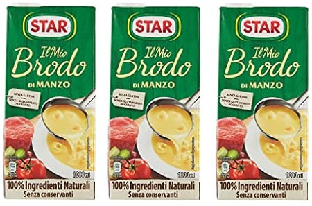 3X Star Brodo manzo brodo liquido di manzo da gustare pasti pronti da 1 litro