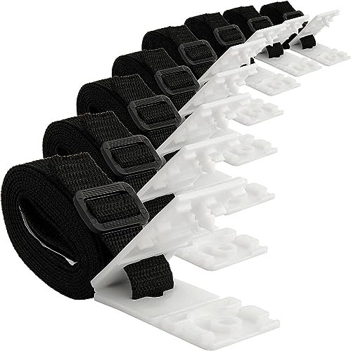 Yinong-eu Lot de 8 sangles de fixation extra longues et pinces de rechange Accessoires pour système d'enroulement mobile pour bâche de piscine