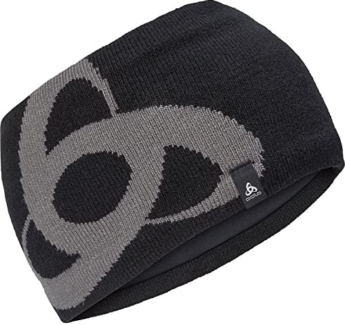 Odlo Unisex Stirnband CERAMIWARM MID GAGE, black - odlo steel grey, -