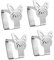 Aongray 4er-Set Tischtuchklammern aus Edelstahl, Schmetterling-Motive Tischdeckenklammer Für Tischplatten bis zu 3.5 cm Stärke,Silber Tischdecke Clips Klammer Tischdeckenhalter
